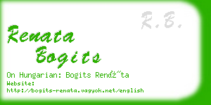 renata bogits business card